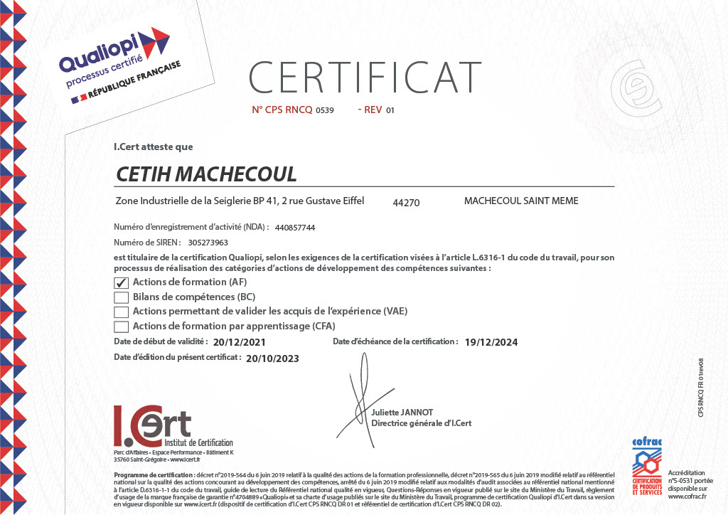 certificat qualiopi centre de formation cetih-min Certificat Qualiopi Centre de Formation Cetih