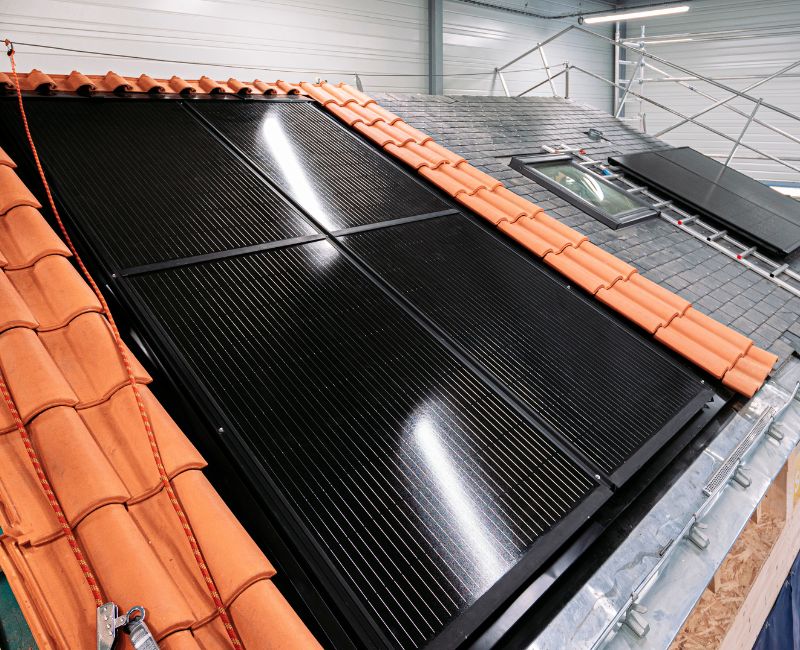 structure de panneaux solaires dédiée à la formation installateur panneau solaire au centre de formation cetih